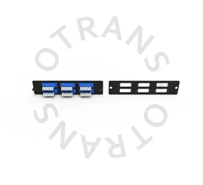 165 Type 6 Ports Quad LC Fiber Optic Adapter Panel