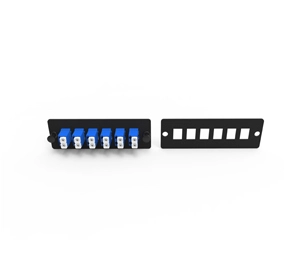 109 Type 6 Ports Duplex LC Fiber Optic Adapter Panel