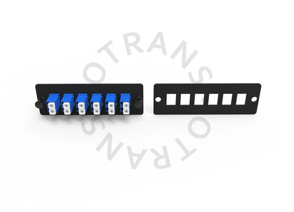 109 type 6 ports duplex lc fiber optic adapter panel